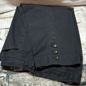 Talbots Black Chinos Classic Style the perfect skimmer, Capri , cropped